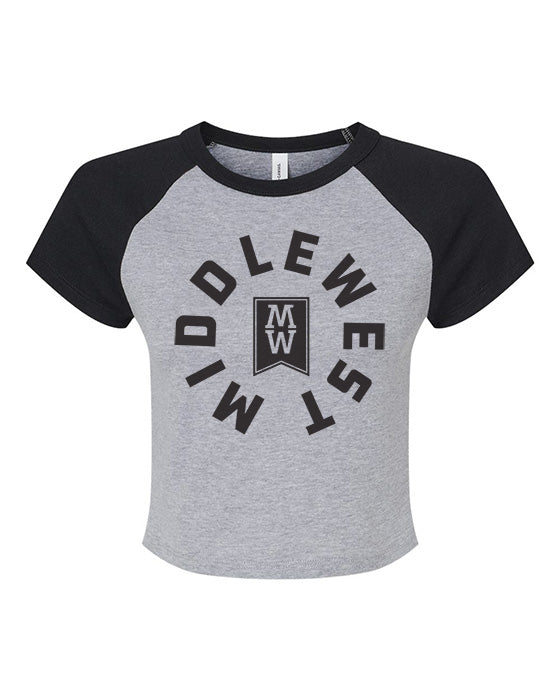 Flag Logo Crop Baseball Tee